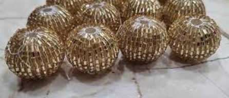 Sellplus Beads Deity Ornament Gold Colour 12 Pcs