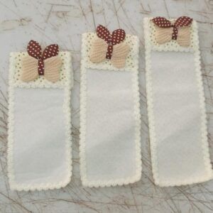 Cream And Brown Colour Remote Cover Set Of 3