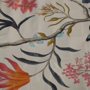 Wallpaper White And Multicolour Printed 5Mtr
