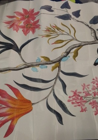 Wallpaper White And Multicolour Printed 5Mtr