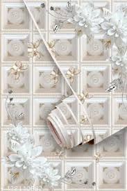 Cream Color Printed Wallpaper For Home Decoration 16 X 80