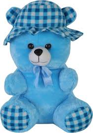Soft Sky Blue Cap Teddy Bear 10 Inch