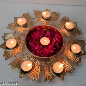 Diya Shape Flower Decorative Urli Bowl