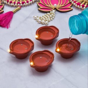 Plastic Diwali Magic Diya 9 Pcs
