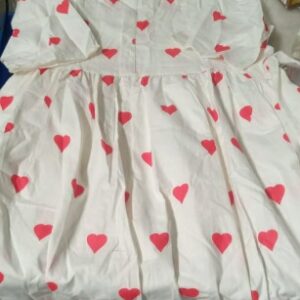 White With Red Printed A Line Kurti For Women Size 44