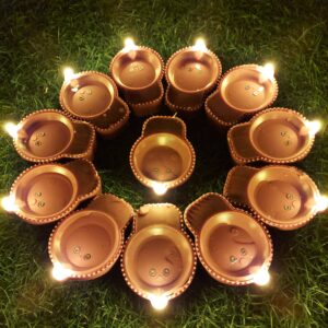 Plastic Well Led Light Water Sensor Diya 5 Pcs
