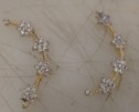 Gold Plated American Diamond Ear Cuff Earrings Jewellery For Women Girls