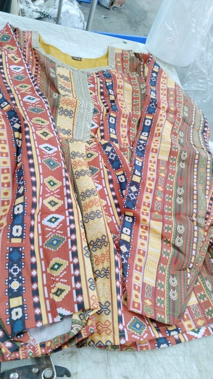 Multicolor Short Kurti For Women Size M