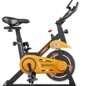 Bio Fit Exercise Cycle For Home Spin Bike With 6 Kg Flywheel Heart Sensor User Weight 120 Kg