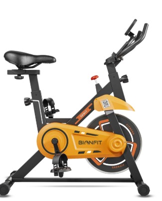 Bio Fit Exercise Cycle For Home Spin Bike With 6 Kg Flywheel Heart Sensor User Weight 120 Kg