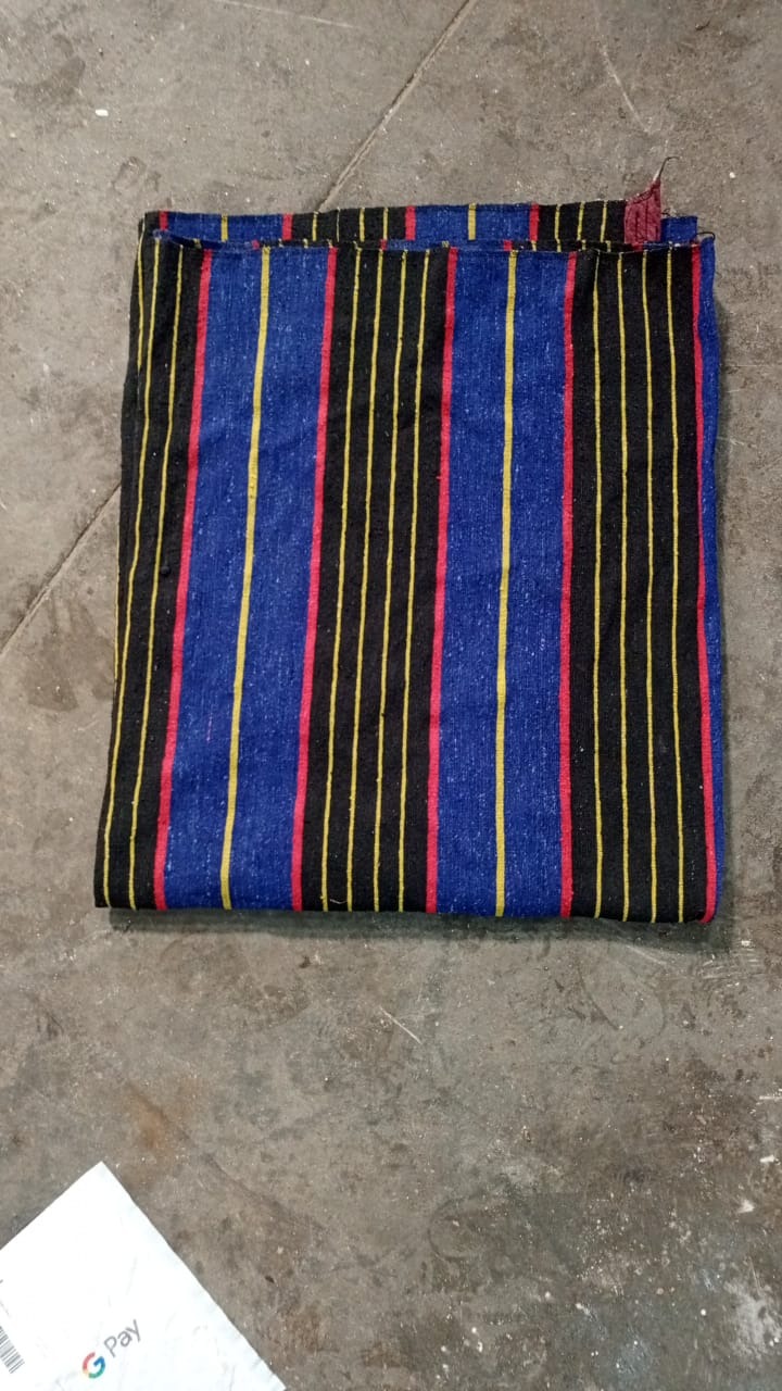 Pure Cotton Reversible Striped Single Bed Carpet Size 4 X 6 Feet