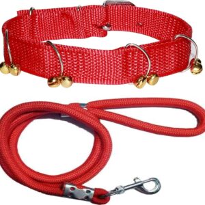 Dog Belt Red Ghungroo Dog Collar