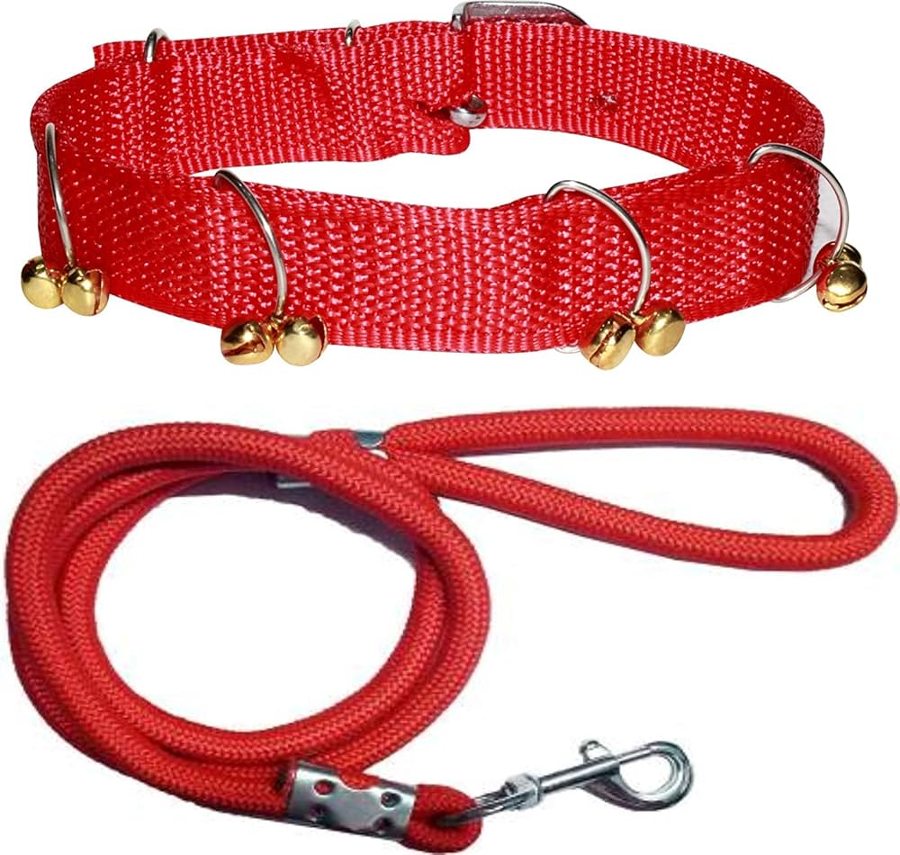 Dog Belt Red Ghungroo Dog Collar