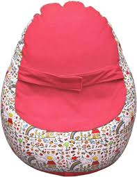 Ahc Soft Baby Bean Bag With Safety Belt For New Born Baby Multicolour