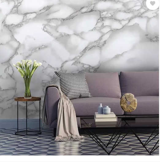 Smartbuy 45 Cm White Marble Design Wallpaper 200Cm X 45Cm Self Adhesive Sticker