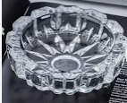 Ashtray For Cigarette Crystal Clear Glass Ash Holder Tray