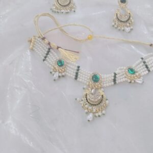Golden And White Color Choker Set For Women