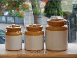 Ceramic Pickle Jar Set Of 3