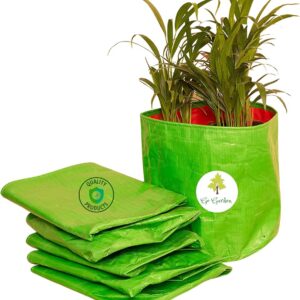 Garden 15 X 15 Small Size Gardening Green Grow Bags For Vegetables Pack Of 10