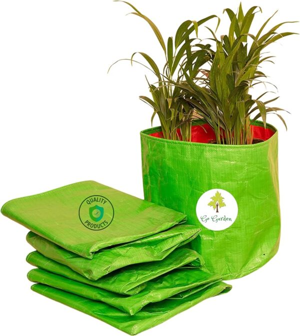 Garden 15 X 15 Small Size Gardening Green Grow Bags For Vegetables Pack Of 10
