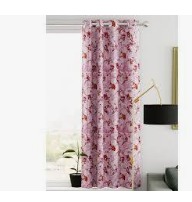 Kopa Pink Printed Window Curtain 5 Feet 1 Piece