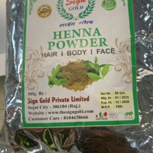 Sign Gold Henna Powder Hair Body Face 50G