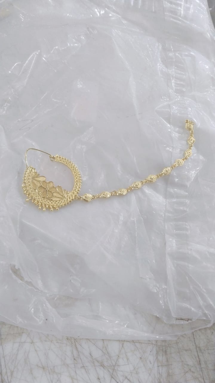 Golden Color Nath For Women