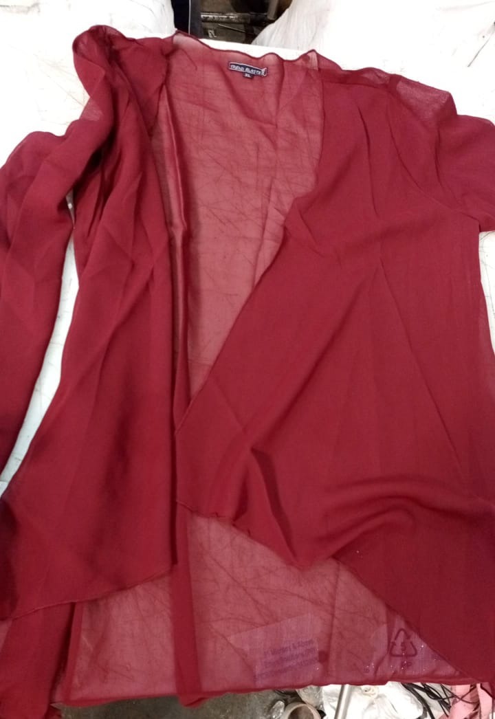Maroon Colour Shrug For Women Size Xl
