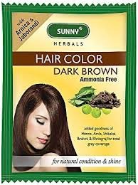 Sunny Herbal Hair Colour Dark Brown 2 Sachets 10G Pack Of 6
