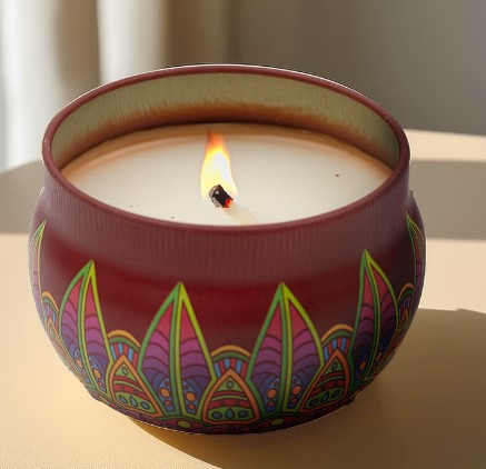 Decorative Candle Jar Pink