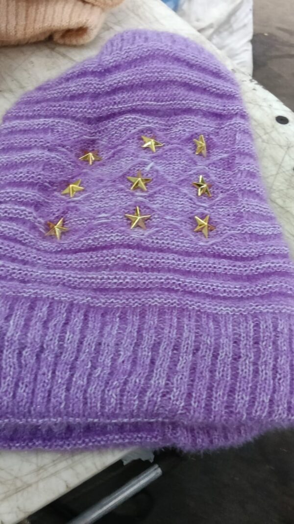 Womens Purple Color Woolen Cap