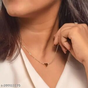 Korean Heart Shape Necklace For Women And Girls Aziva Fashion