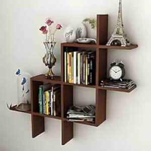 Extend Crafts Floating 6 Shelves Wooden Rack