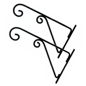 Black Plant Hanger Brackets Wall 4 Pcs