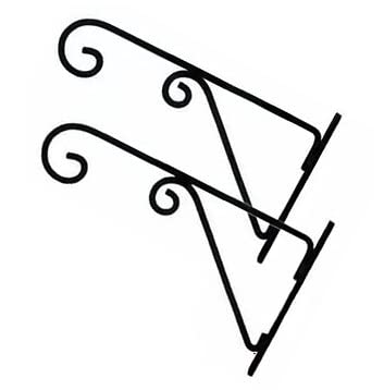 Black Plant Hanger Brackets Wall 4 Pcs