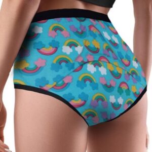 Multi Women Reusable Cotton Leak Proof Conversational Period Briefs Panty Size Xxl