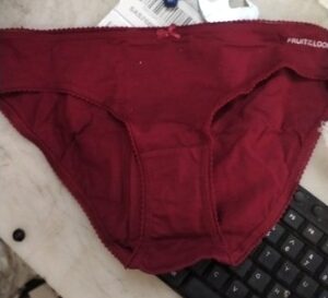 Woman Cotton Maroon Color Panty Size L