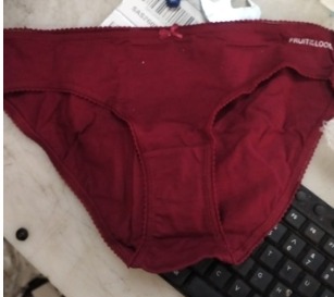 Woman Cotton Maroon Color Panty Size L