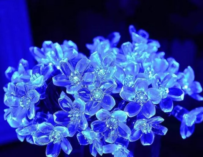 Blue Blossom Flower Fairy String Lights For Home Decoration