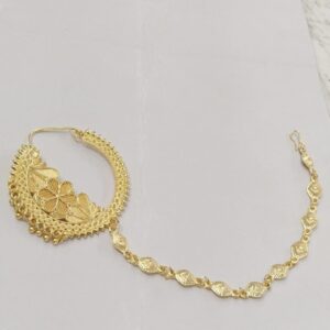 Golden Color Nath For Women