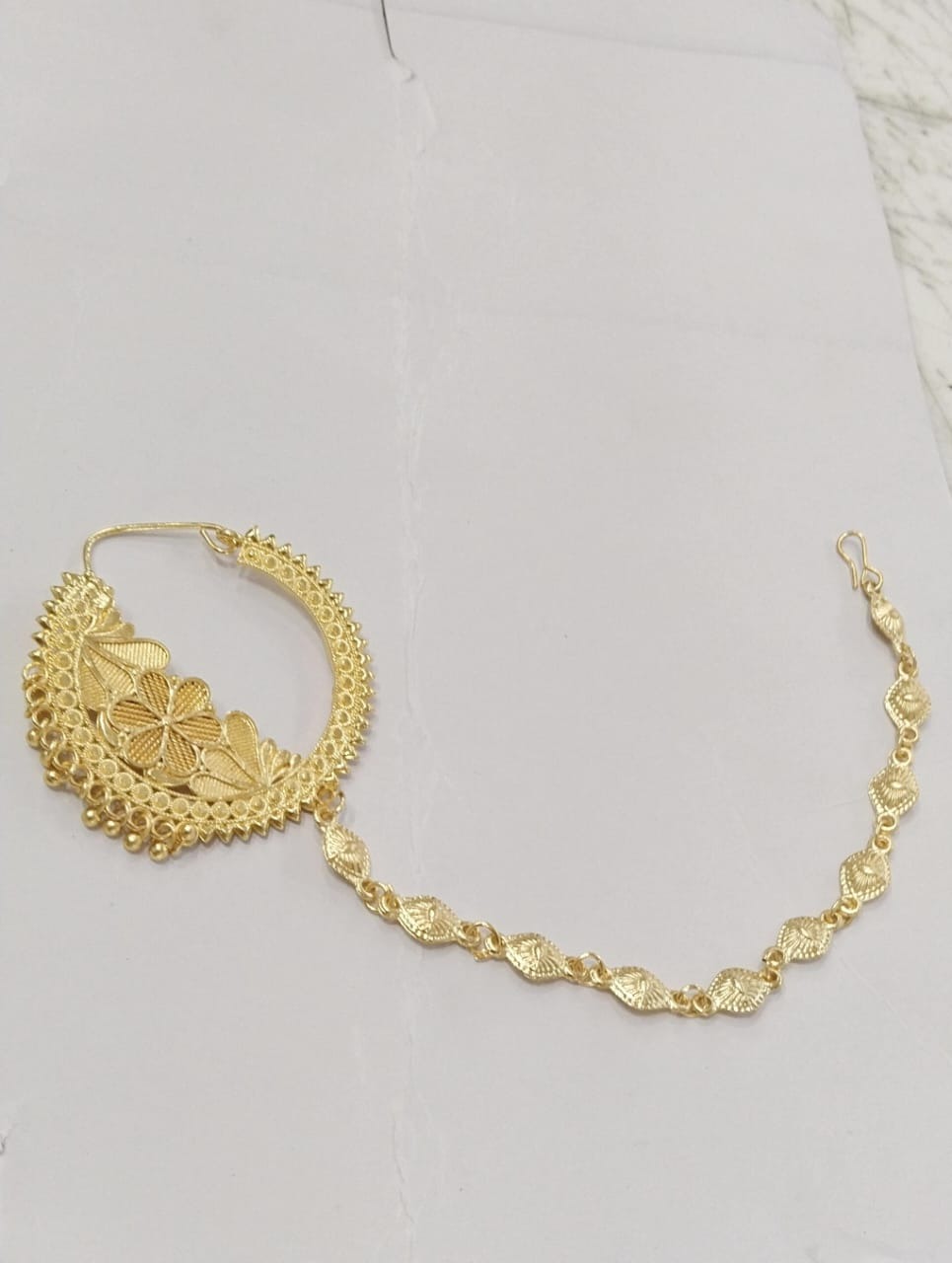 Golden Color Nath For Women