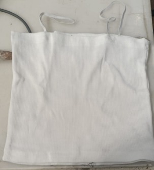 Women Crop Top White Colour Size M