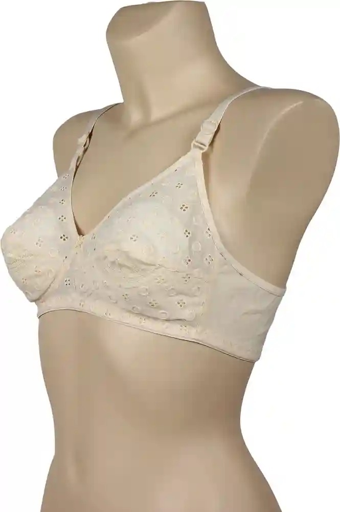 Woman Cotton White Bra Size 40
