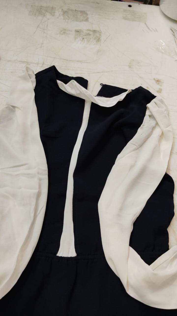 Women Black And White Color Dress Size Xl