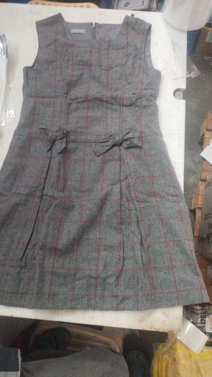 Women Grey Color Frock Dress Size M
