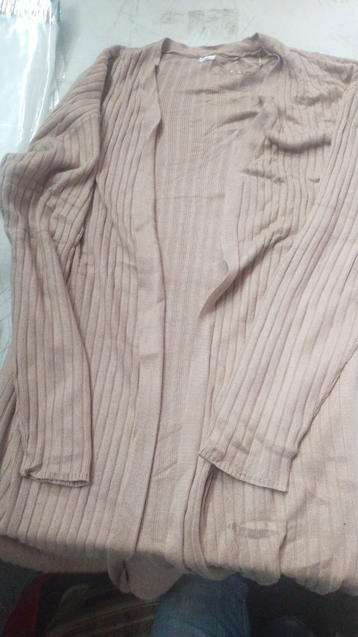 Women Brown Long Jacket Size M