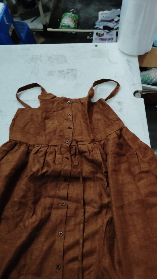 Women Brown Color Frock Size L