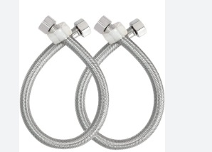 Saavi 304 Grade Braided Stainless Steel Connection Pipe 30 Inch Set Of 2
