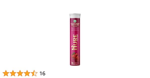Hure Glutathione 15 Effervescent Tablets Strawberry