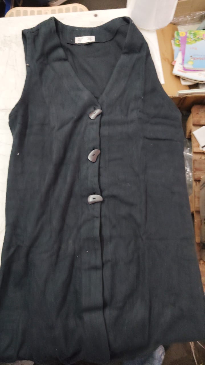 Women Black Color Long Dress Size L